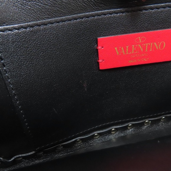 VALENTINO Black Leather Shoulder Bag - Picture 7 of 11